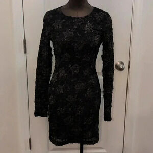 Mark & James by Badgley Mischka Womens Smock Lace Ruched Sheath Dress